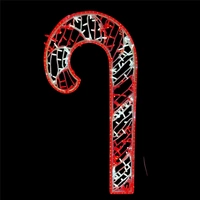 Left Facing 133cm Candy Cane Rope Light Motif 