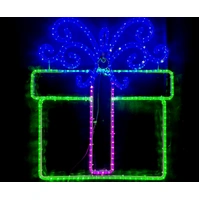 Green Gift Box Rope Light Motif