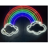 Rainbow with Clouds Rope Light Motif 