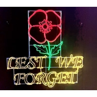 Lest We Forget Rope Light Motif 