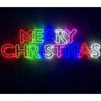 Commercial Colourful Merry Christmas Rope Light Motif 