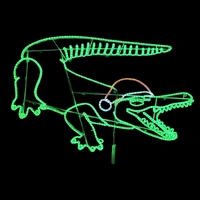 Large Crocodile Rope Light Motif