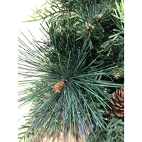 50cm Green Christmas Wreath with Pine Cones 
