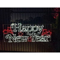 Happy New Year Rope Light Motif 