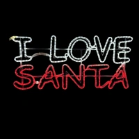 I LOVE SANTA Rope Light Motif