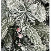 60cm Warm White Pre-lit Snow Christmas Wreath