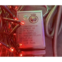 50m Red String - green wire