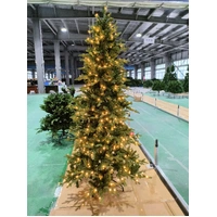 7 Foot Lit Slim Alpine Christmas Tree