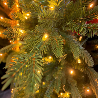 8 Foot Lit Slim Alpine Christmas Tree