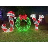 Giant Colourful JOY Rope Light Motif