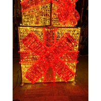 Warm White 3D Giant Present Stack Rope Light Motif 