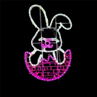 Rabbit in Easter Egg Rope Light Motif 