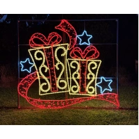 Two Giftboxes with Stars Rope Light Motif 