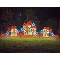 5.4m Warm White/Red Giftboxes Rope Light Motif 