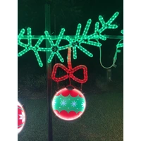 Large Garland 4.2m with 5 Baubles Rope Light Motif