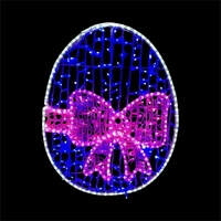 Easter Egg with Pink Ribbon Rope Light Motif 