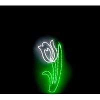 White Tulip Rope Light Motif
