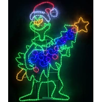 Grinch Stealing Christmas Tree Rope Light Motif