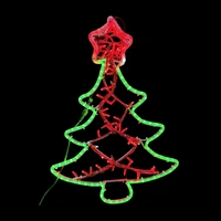 80cm Red & Green Christmas Tree Rope Light Motif 