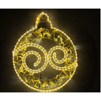 Warm White Swirl Bauble Rope Light Motif 