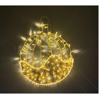 90cm Warm White Bauble Rope Light Motif 