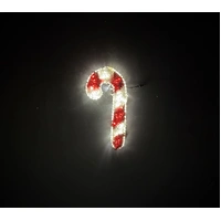 Red/White Candy Cane Rope Light Motif 