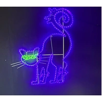 Halloween Cat Rope Light Motif 
