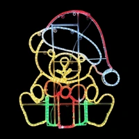 Teddy with Present Rope Light Motif 