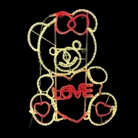 Girl Teddy with Love Rope Light Motif