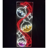 Baubles with Red Ribbon Rope Light Motif 