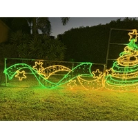 5m Long Tree with Swirls Rope Light Motif
