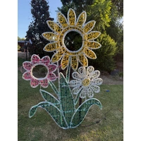 Giant 3 Flowers Selfie Rope Light Motif 