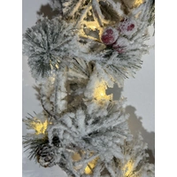 Flocked Wreath (45cm) with 40 Lights