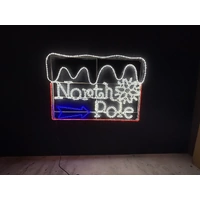Large North Pole Rope Light Motif 