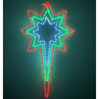 Red/Green/White Bethlehem Star Rope light Motif 
