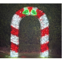 Red and White 3D Arch Rope Light Motif