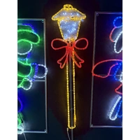 Skaters with Lamp Rope Light Motif
