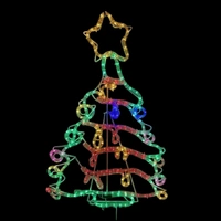 Solar Christmas Tree Rope Light Motif 