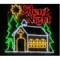 Silent Night Church Scene Rope Light Motif 