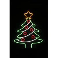 Neon Tree and Star Motif