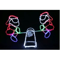 Santa See-Saw Rope Light Motif