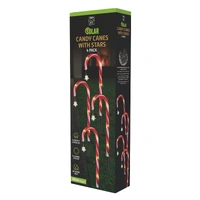 4 Solar Candy canes with Stars