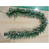270cm Warm White Prelit Decorated Christmas Garland
