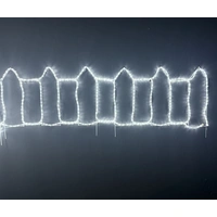 White Picket Fence Rope Light Motif