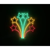 6 Flashing Stars Rope Light Motif 