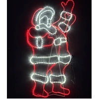 Santa Waving Rope Light Motif