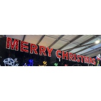 Giant Merry Christmas with individual letters Rope Light Motif