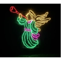 Colourful Angel with Flashing Wings Rope Light Motif