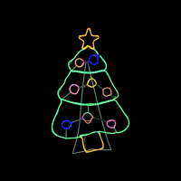 170cm Christmas Tree Rope Light Motif 