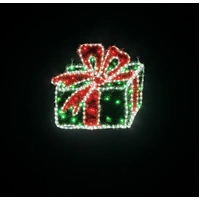 LED Christmas Tinsel Giftbox Rope Light Motif